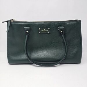 Kate Spade Camryn Wellesley Tote Bag Deep Green Leather